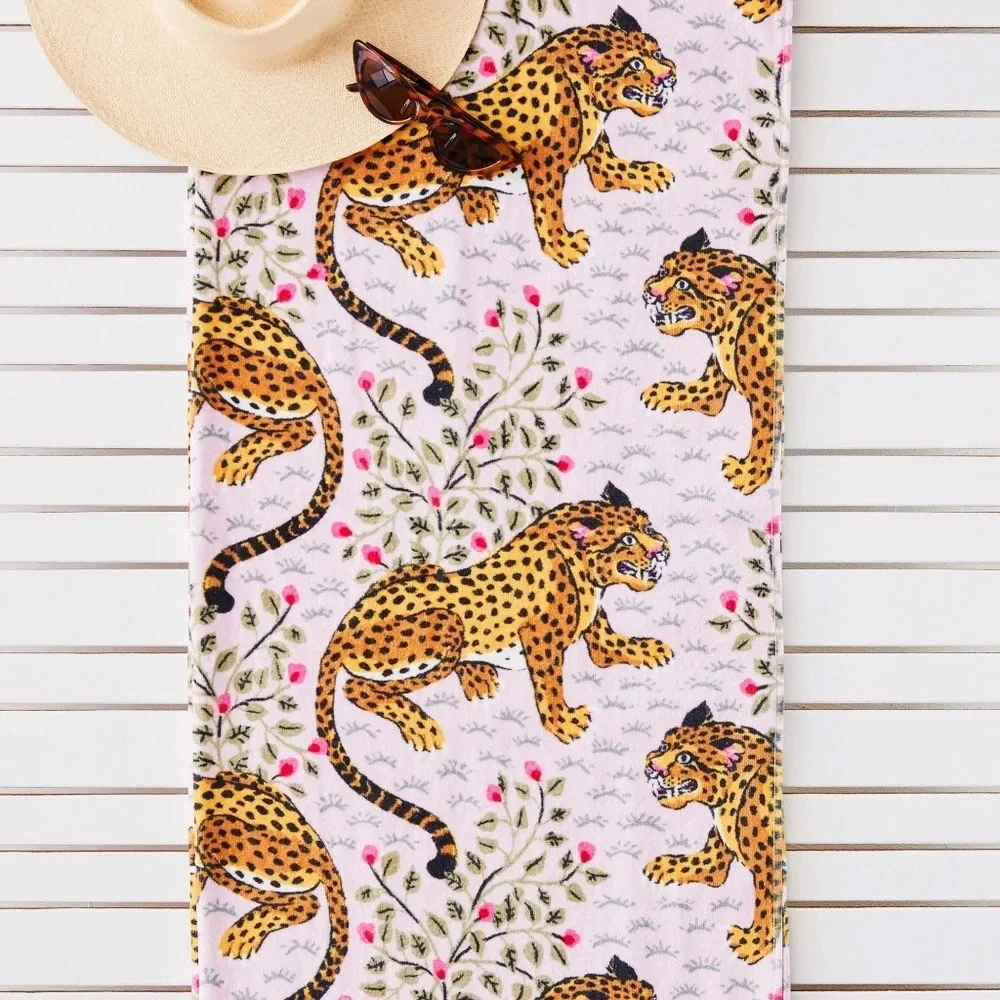 NWT Printfresh Bagheera Pink Beach Towel